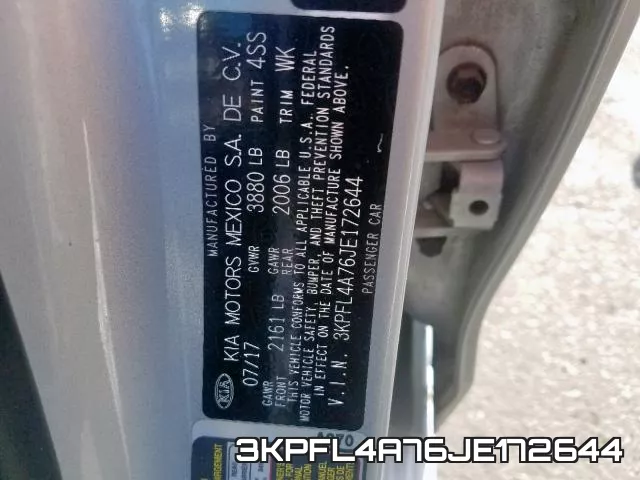 3KPFL4A76JE172644 фото 2