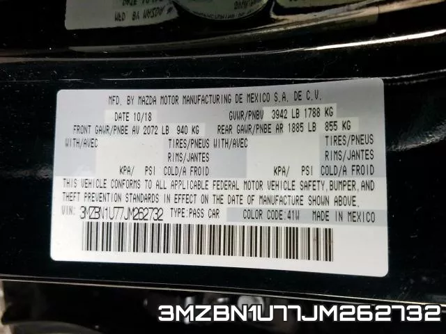 3MZBN1U77JM262732 фото 2