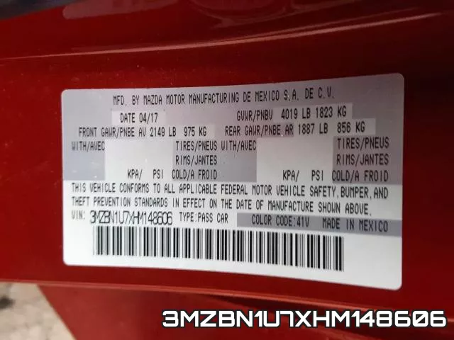3MZBN1U7XHM148606 фото 2