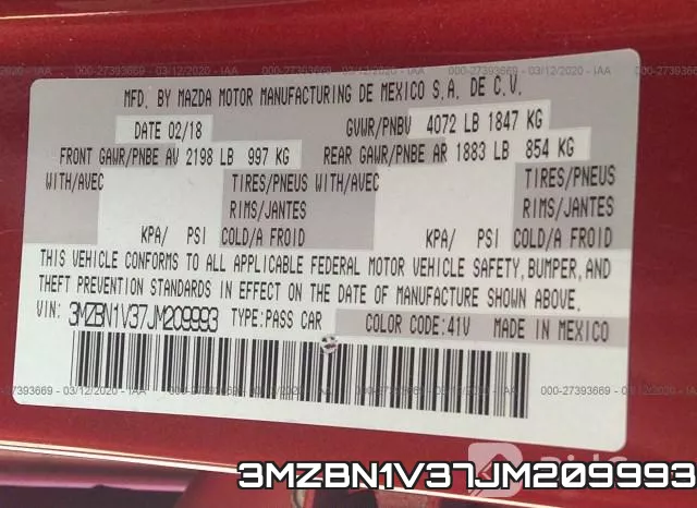 3MZBN1V37JM209993 фото 10
