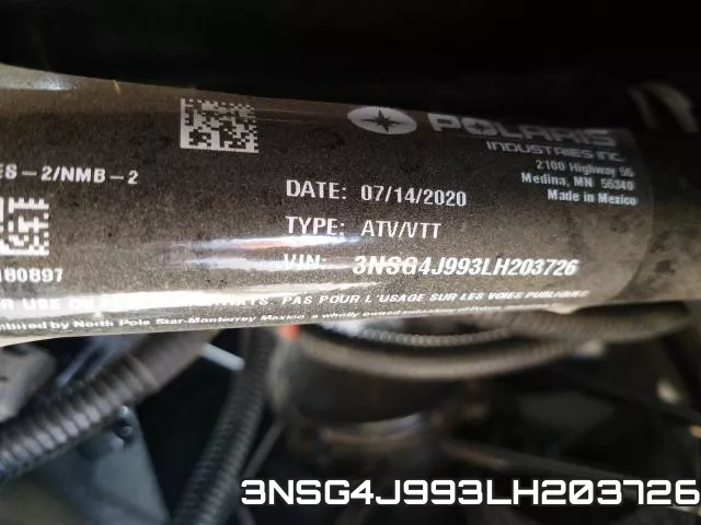 3NSG4J993LH203726 фото 2