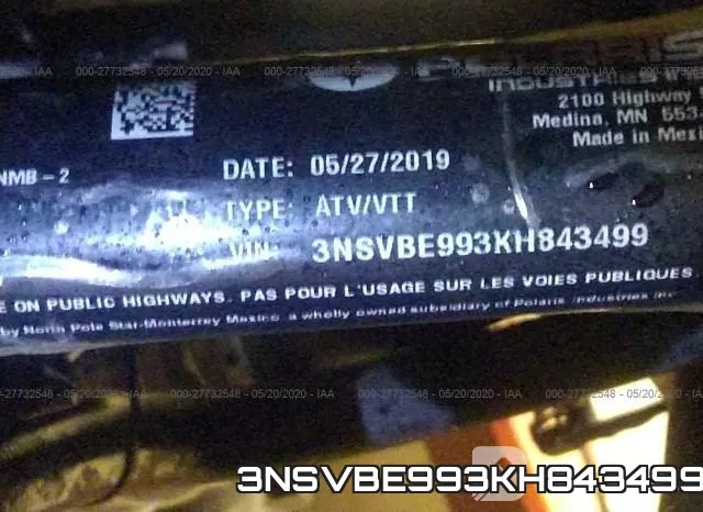 3NSVBE993KH843499 фото 2