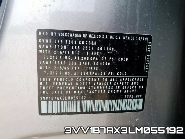 3VV1B7AX3LM055192 фото 2
