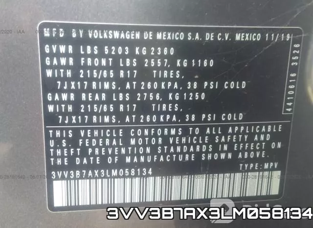 3VV3B7AX3LM058134 фото 9