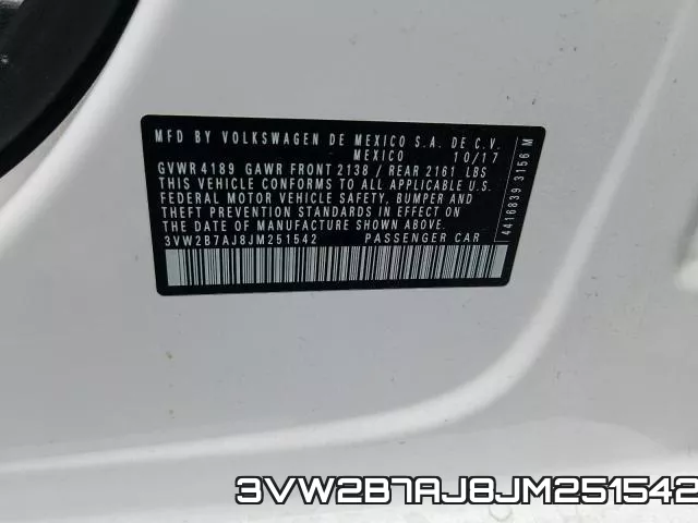 3VW2B7AJ8JM251542 фото 2
