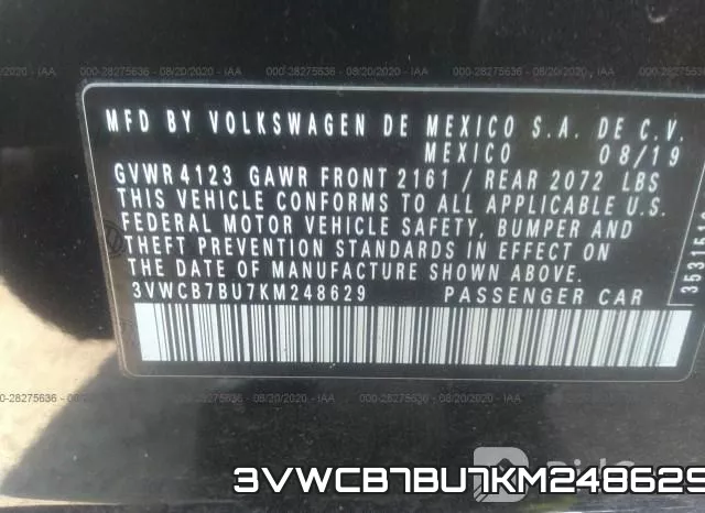 3VWCB7BU7KM248629 фото 10