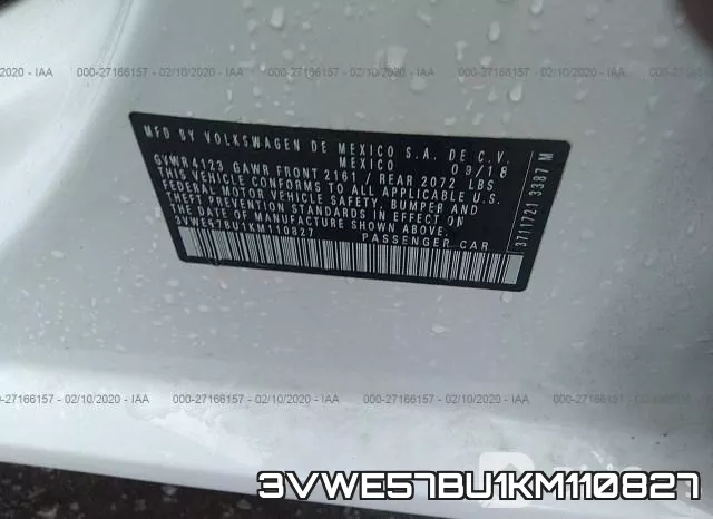 3VWE57BU1KM110827 фото 10