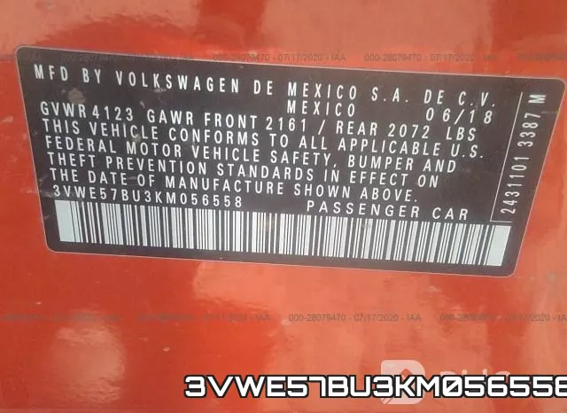 3VWE57BU3KM056558 фото 10