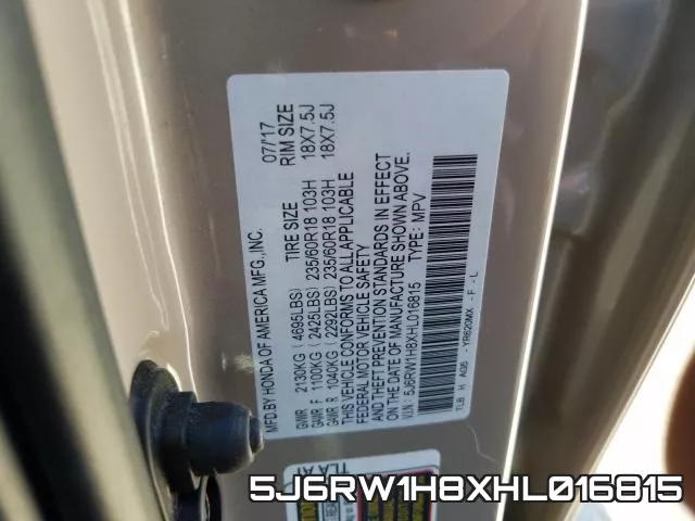 5J6RW1H8XHL016815 фото 2