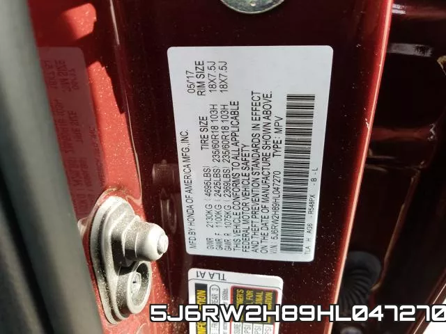5J6RW2H89HL047270 фото 2