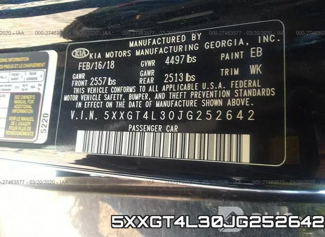 5XXGT4L30JG252642 фото 10