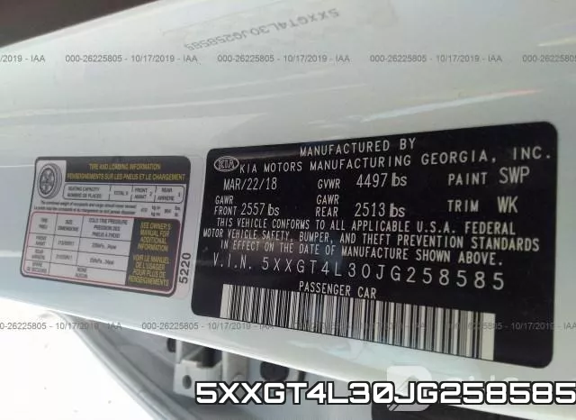 5XXGT4L30JG258585 фото 10