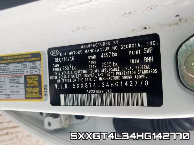 5XXGT4L34HG142770 фото 2