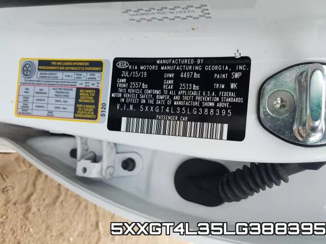 5XXGT4L35LG388395 фото 2