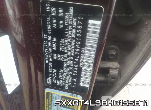 5XXGT4L38HG135871 фото 10