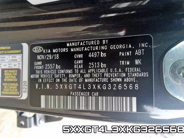 5XXGT4L3XKG326568 фото 2