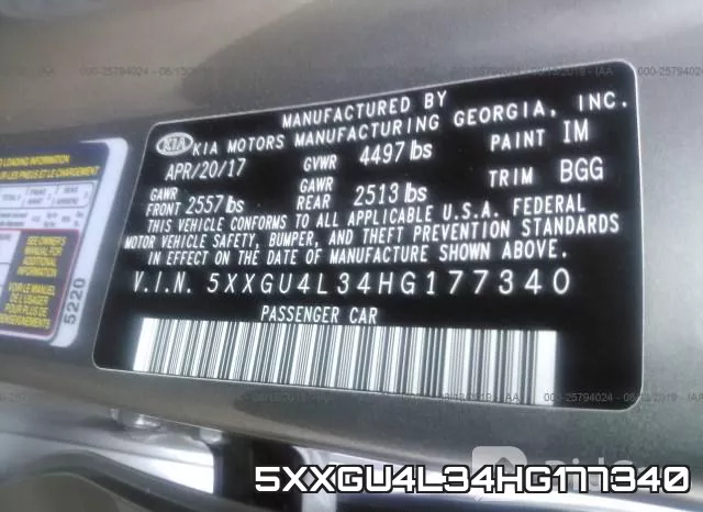 5XXGU4L34HG177340 фото 10