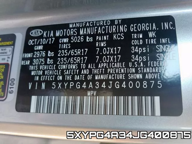 5XYPG4A34JG400875 фото 2