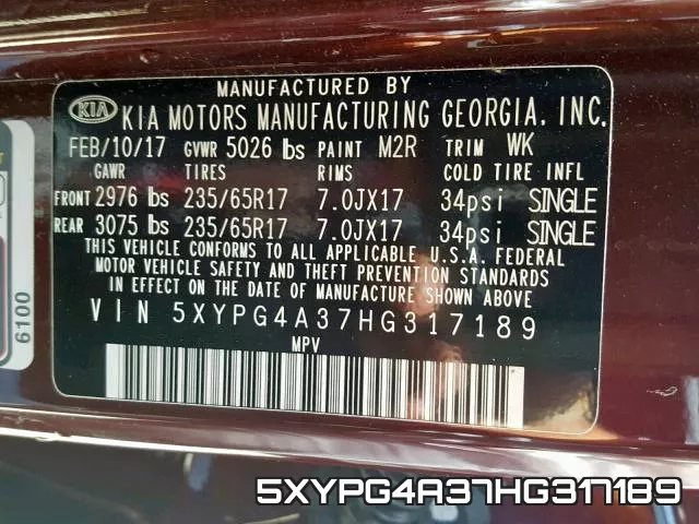5XYPG4A37HG317189 фото 2
