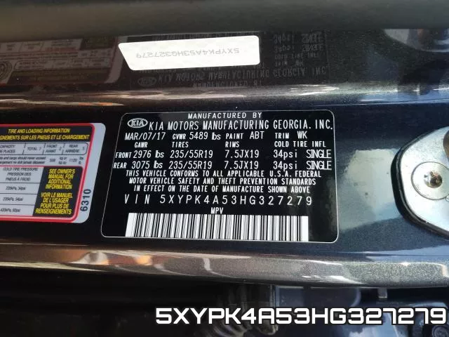 5XYPK4A53HG327279 фото 2