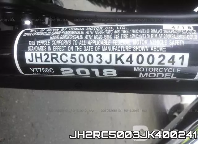 JH2RC5003JK400241 фото 2