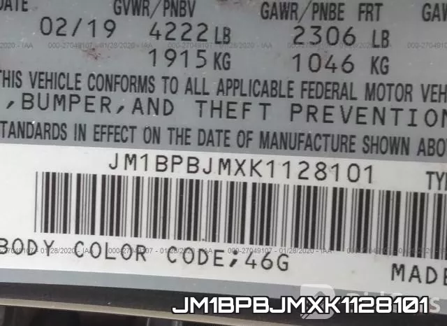 JM1BPBJMXK1128101 фото 10