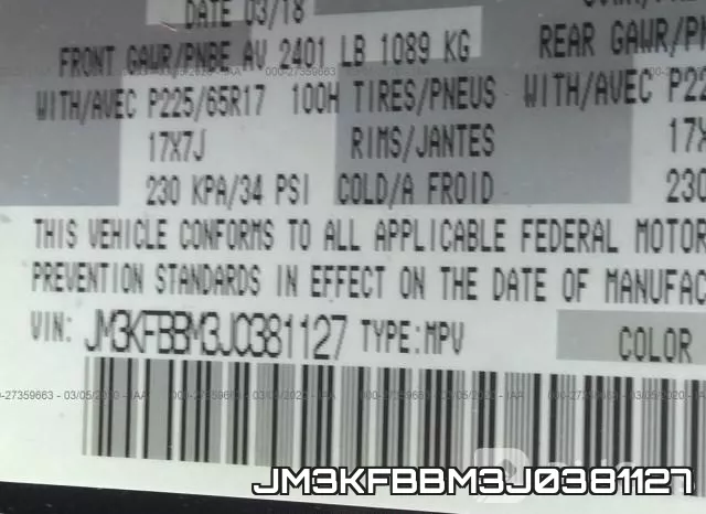 JM3KFBBM3J0381127 фото 10