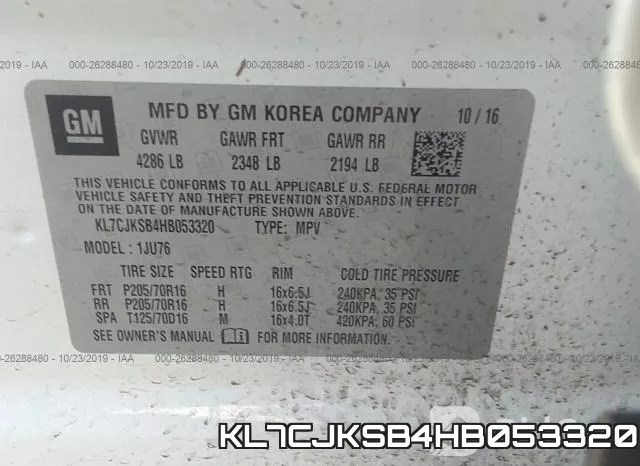 KL7CJKSB4HB053320 фото 10