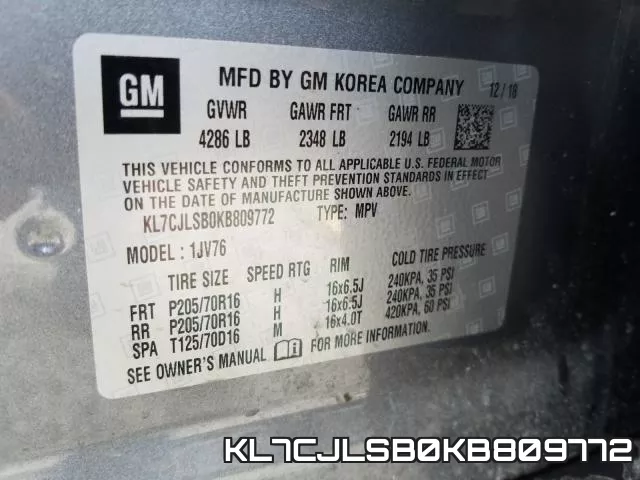 KL7CJLSB0KB809772 фото 2