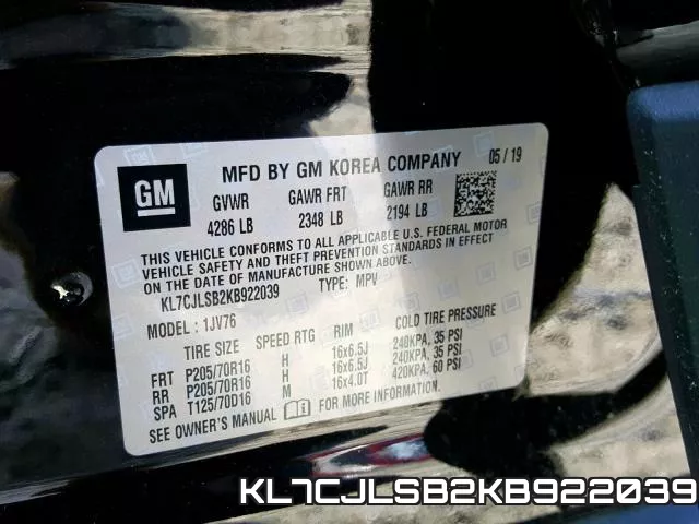KL7CJLSB2KB922039 фото 2