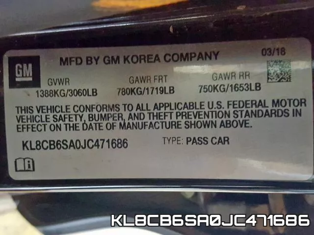 KL8CB6SA0JC471686 фото 2