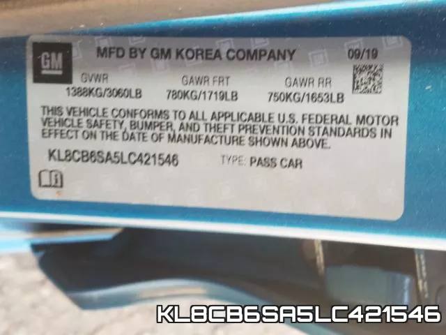 KL8CB6SA5LC421546 фото 2