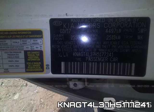 KNAGT4L37H5177241 фото 10
