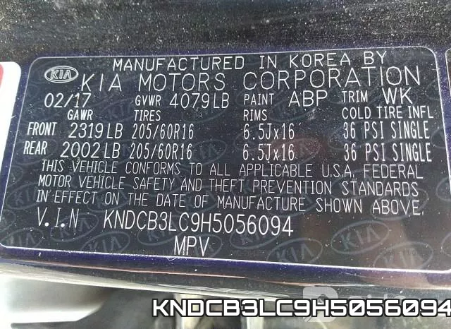 KNDCB3LC9H5056094 фото 10