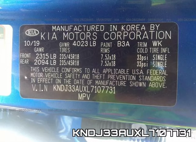 KNDJ33AUXL7107731 фото 10