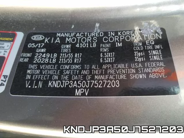 KNDJP3A50J7527203 фото 2