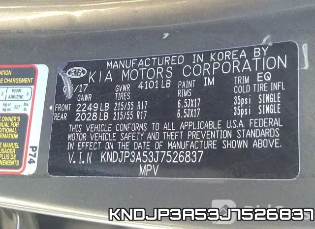 KNDJP3A53J7526837 фото 10