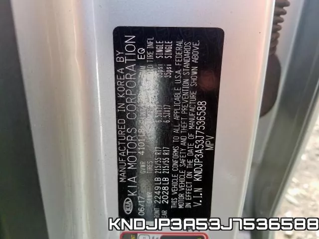 KNDJP3A53J7536588 фото 2