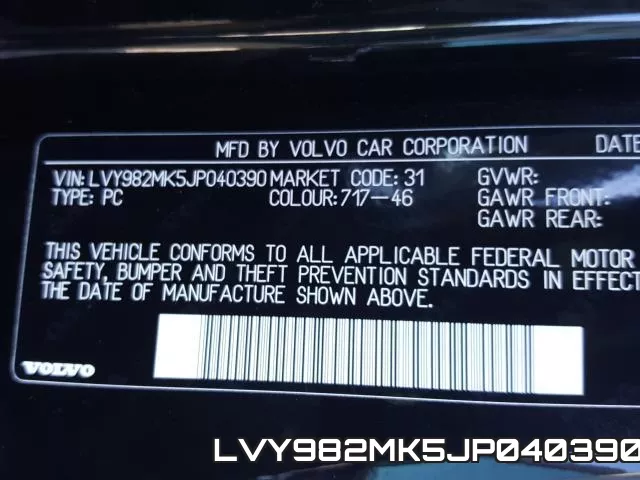 LVY982MK5JP040390 фото 2