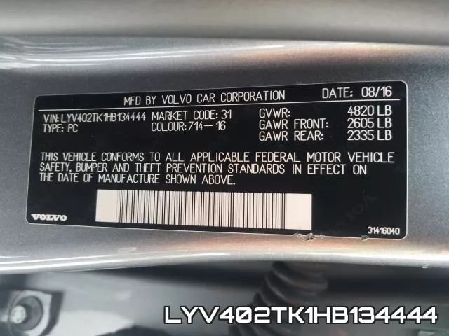 LYV402TK1HB134444 фото 2