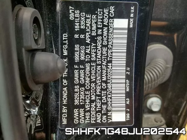 SHHFK7G48JU202544 фото 2