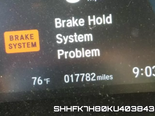 SHHFK7H80KU403843 фото 9