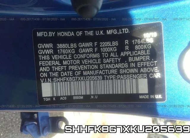 SHHFK8G7XKU205639 фото 10
