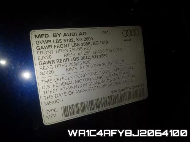WA1C4AFY8J2064100 фото 2