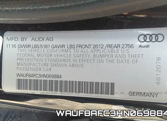 WAUF8AFC3HN069884 фото 10