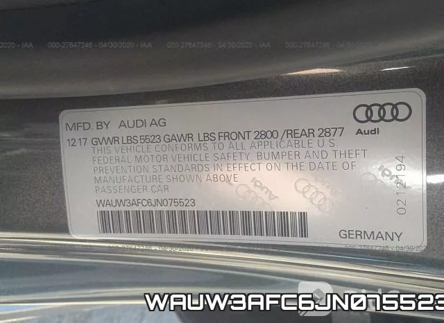 WAUW3AFC6JN075523 фото 10