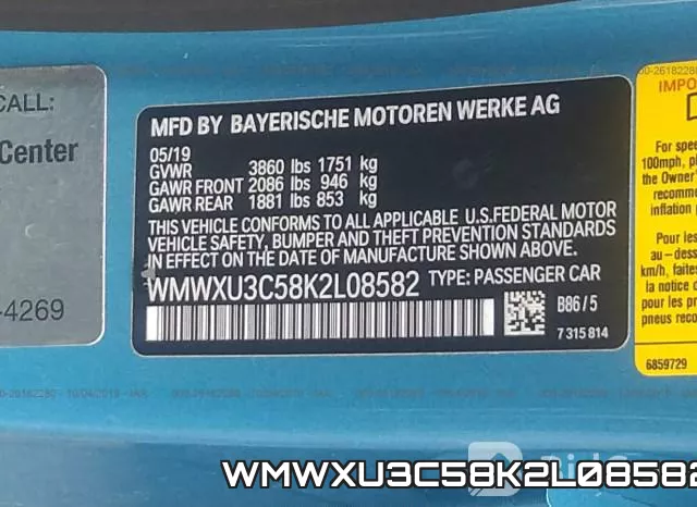 WMWXU3C58K2L08582 фото 10