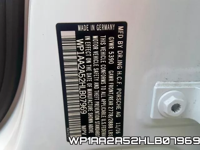 WP1AA2A52HLB07969 фото 2