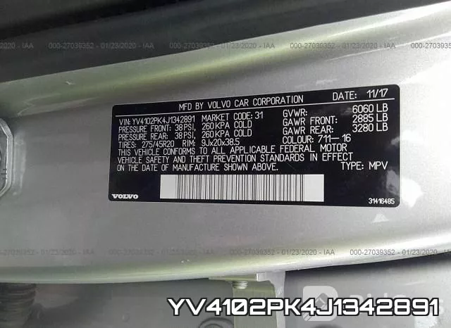 YV4102PK4J1342891 фото 10