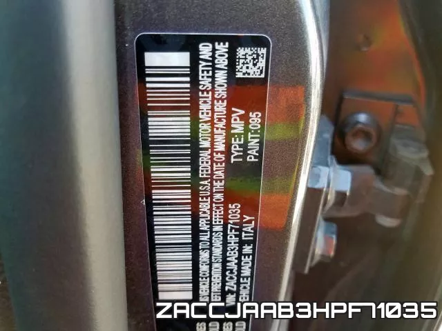 ZACCJAAB3HPF71035 фото 2